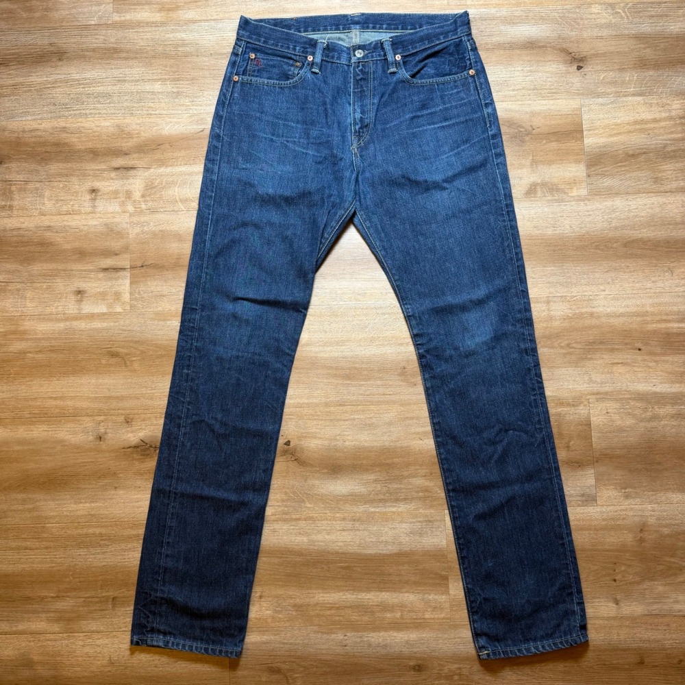 Polo Ralph Lauren Varick Slim Straight Jeans Mens 34x34 Blue Riverside Dark Wash